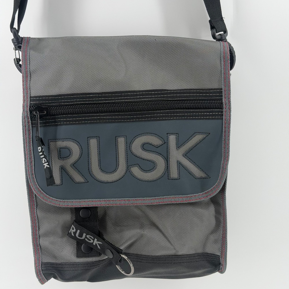 RUSK Messenger Bag Gray‎ Black Nylon Crossbody Utility Streetwear Techwear Bag